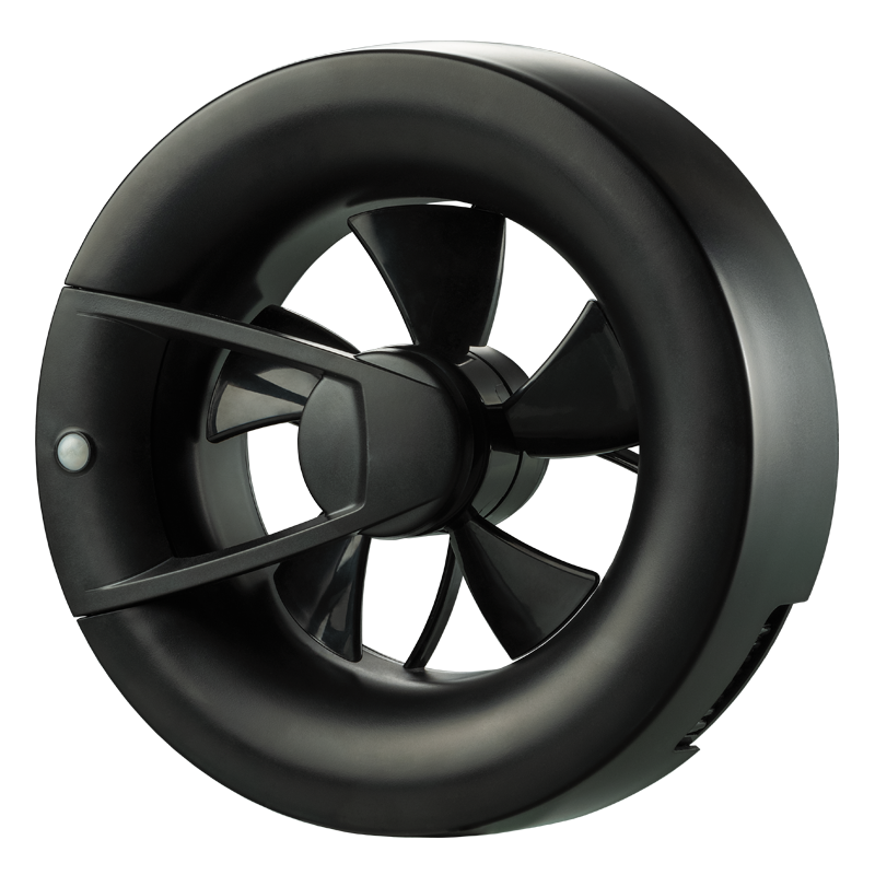 Blauberg O2 black - Intelligent axial fans for extract ventilation