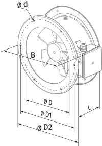 Blauberg Axis-F 800 8D - Dimensions