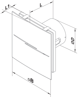 Blauberg Sileo Design V2 100 H - Dimensions