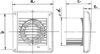 Blauberg Aero 100 IR - Dimensions