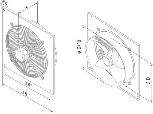 Blauberg Axis-Q 250 2E - Dimensions