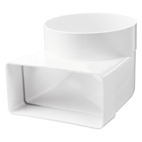 Plastic ductwork - Air distribution - Blauberg BlauPlast US-90° 100/204x60